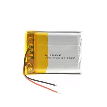 Аккумуляторная батарея Li-Pol (6.8x34x40мм), 2pin, 3.7В, 900мАч